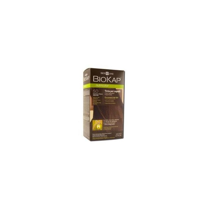 Tinte Castaño Claro Natural 5.0 DELICATO Biokap, 140 ml