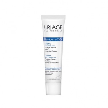 Bariederm CICA cobre-zinc heridas crema Uriage, 40 ml.