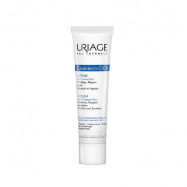 Bariederm CICA cobre-zinc heridas crema Uriage, 40 ml.