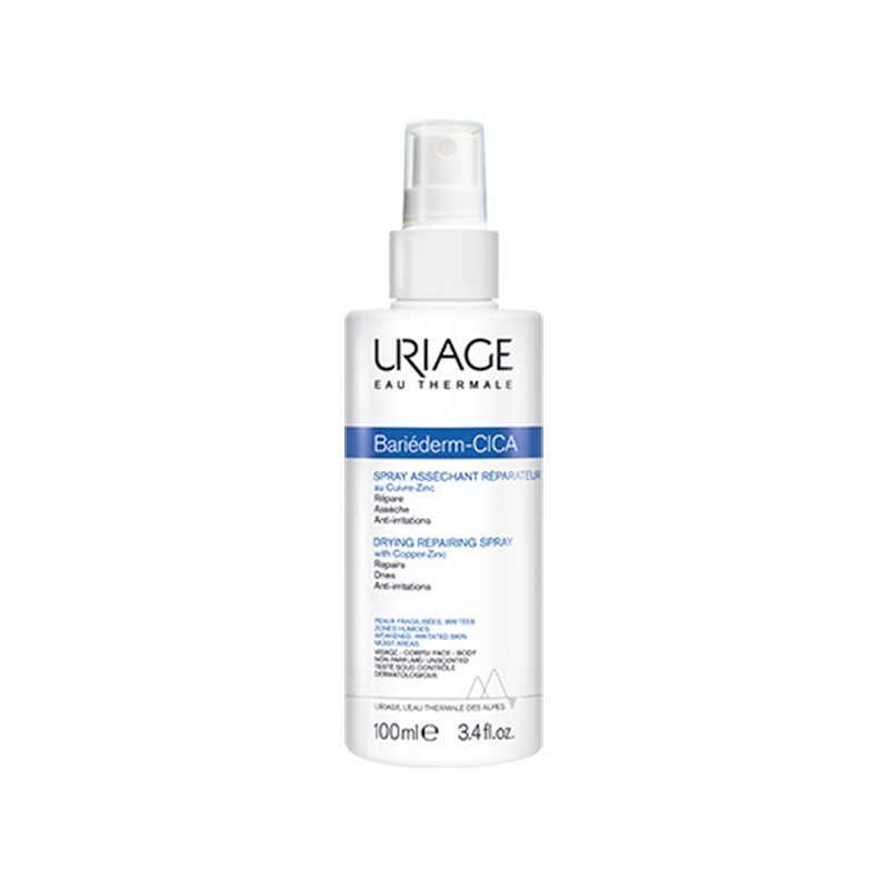 Bariederm CICA secante reparador Spray Uriage, 100 ml.